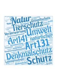 Bild zeigt Wordle des Verfassungstextes "Natur und Umwelt" Bild zeigt Wordle des Verfassungstextes "Natur und Umwelt"
